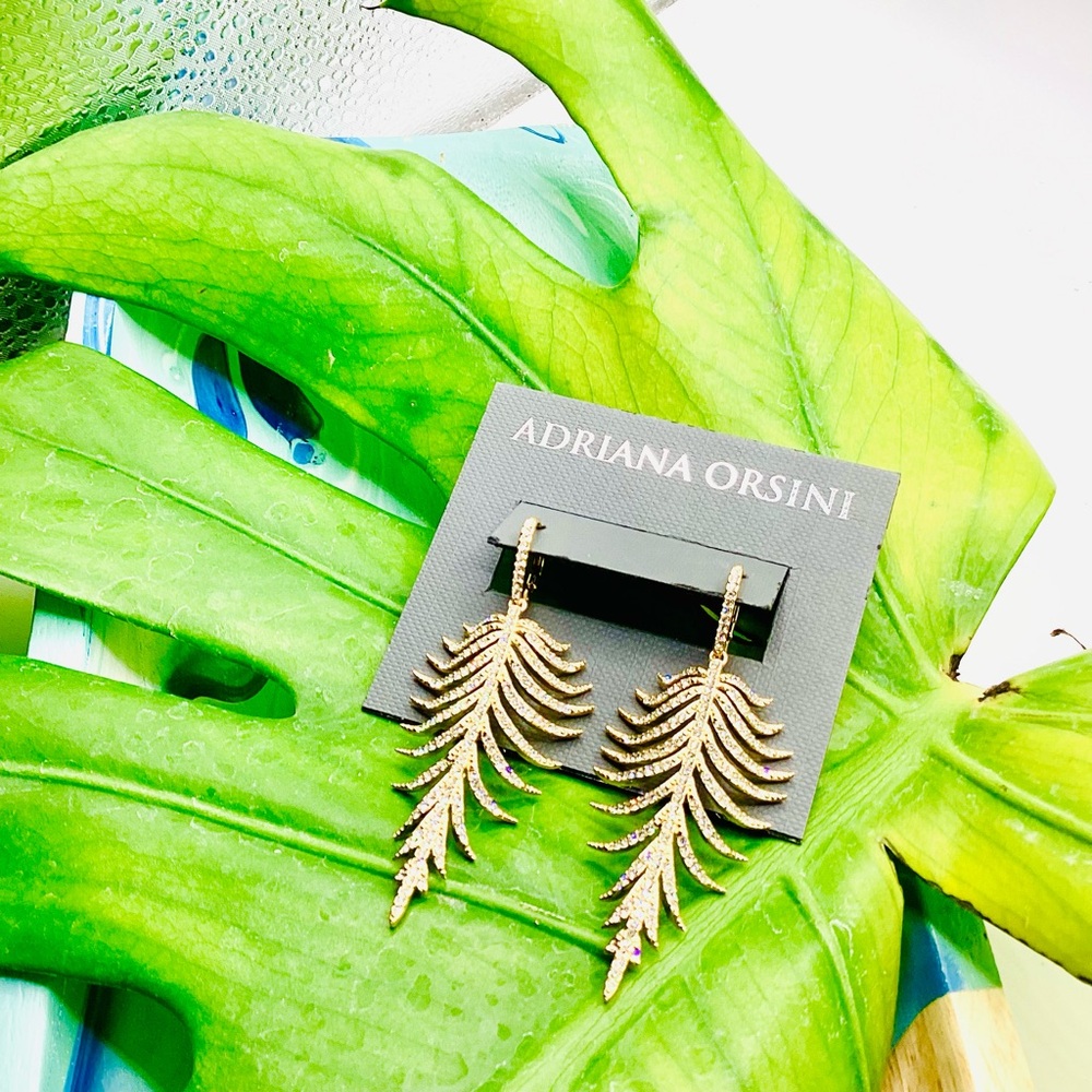Adriana Orsini Gold Botanical Fern Earrings